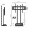 Universal TV Stand TV Floor Stand For 50-99 Inch Screens, Universal Floor Mount TV Stand With Height Adjustment, Space Saving Standing TV Mount For Bedroom view 2