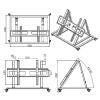 Universal TV Stand Rolling Tv Stand For 32-75 Inch TVs, Mobile TV Cart With Enlarged Base, Max Load 50kg/110lbs, For Home Office Portable Use view 2