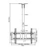 Universal TV Stand Tilt Swivel LCD Ceiling TV Mount, Fits Most 32-65 Inch LCD Flat Screen And Curved TVs, Max Loading Up To 50kg/110 Lbs, Max VESA 600x400 Mm (Size : 1.5m) view 2