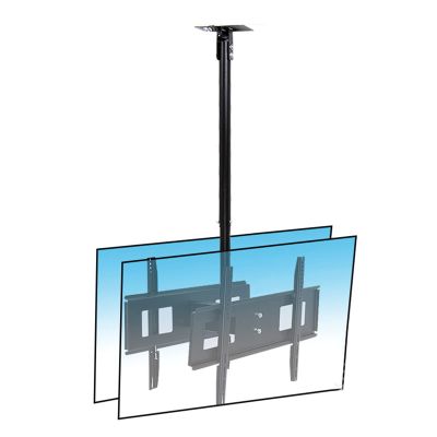 Universal TV Stand Dual Sided Ceiling TV Mount Bracket, Adjustable Height Telescoping Tilt And Swivel, Fits 32-65 Inch LCD Flat Screen TVs