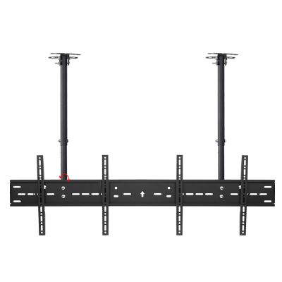 JOuan Universal TV Stand Ceiling TV Mount, Dual Screen TV Ceiling Mount For 32"" To 43"" TVs, Telescoping Adjustable Height Pole, Mount On Flat Roofs Or Sloping Ceilings