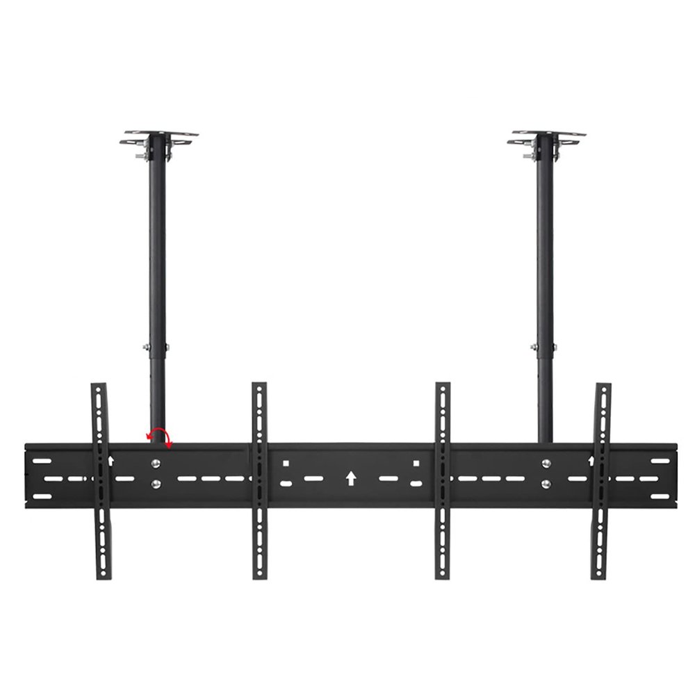 JOuan Universal TV Stand Ceiling TV Mount, Dual Screen TV Ceiling Mount For 32"" To 43"" TVs, Telescoping Adjustable Height Pole, Mount On Flat Roofs Or Sloping Ceilings