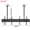 JOuan Universal TV Stand Ceiling TV Mount, Dual Screen TV Ceiling Mount For 32"" To 43"" TVs, Telescoping Adjustable Height Pole, Mount On Flat Roofs Or Sloping Ceilings view 2