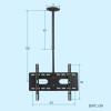 JOuan Universal TV Stand Tv wall mount Adjustable Ceiling TV Mount Bracket, Fits Most 42-70"" LCD Plasma Monitor Flat Panel Screen, Displays Tilt / 360Swivel (Size : 1m) view 2