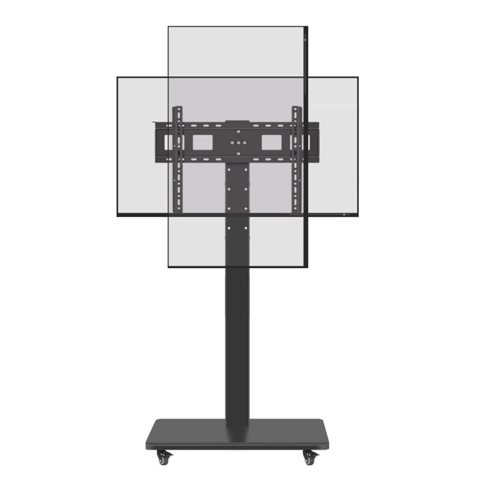 JOuan Universal TV Stand Mobile TV Cart With Wheels For 32-65 Inch TVs, Height Adjustable Rolling TV Stand With 0-90 Horizontal And Vertical Screen Switching, Max VESA 600x400mm