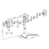 Universal TV Stand Three-screen monitor stand, desktop triple screen LCD computer screen hanger, game splicing screen base stand, any angle adjustment view 2