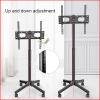 Universal TV Stand Rolling/Mobile TV Cart With Wheels For 17-55 Inch Screen, Height Adjustable Rolling TV Stand, 0-12 Angle Adjustment, Holds Up To 35kg/77lbs view 4