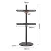 Universal TV Stand 360 Swivel TV Floor Stand With Mount For 37-75 Inch TVs, Black Metal Base, Height Adjustable TV Stand, Max VESA 600x600mm view 2