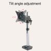TV Stand Universal Monitor Stand, Single Monitor Arm Adjustable Height/Angle, Fits 17-32 Inch Screen, Holds 1 Screen Up to 17.6 lbs/8 kg with VESA 75 x 75 or view 3