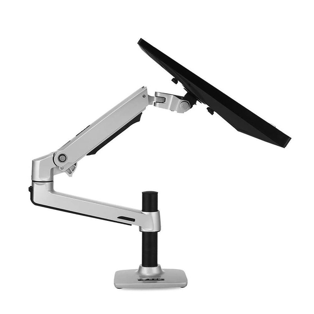 Universal TV Stand Monitor Mount Stand, Monitor Bracket With Swivel,Tilt,Rotation,Height Adjustable, With Clamp And Perforated Base, Fits 10-27inch LCD Screens (Color : A)