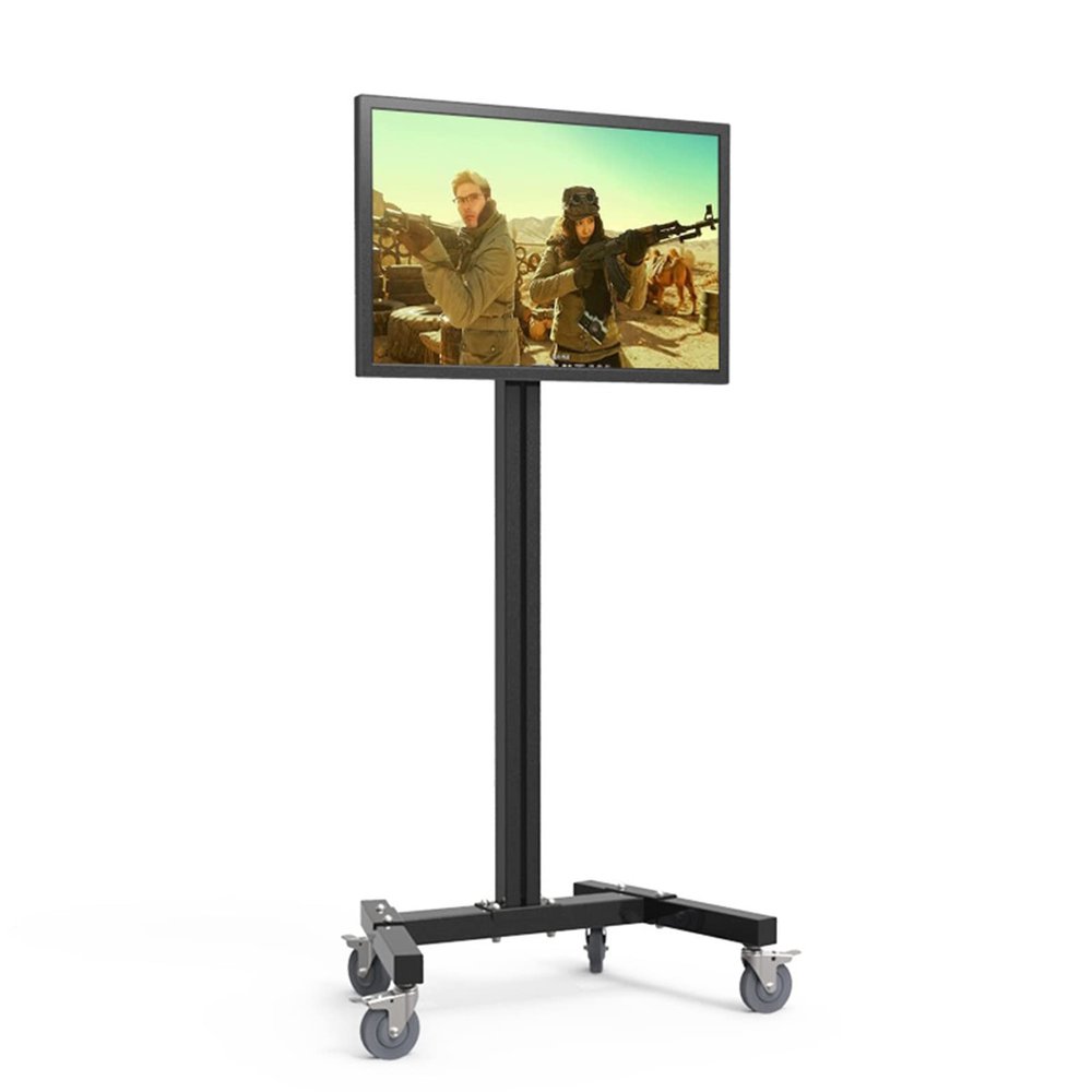 Universal TV Stand Rolling TV Stand, Swivel, Tilt Mobile TV Cart With Wheels For 15-27 Inch TVs, VESA Compatible Up To 100mm, Height Adjustable