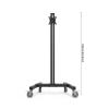 Universal TV Stand Rolling TV Stand, Swivel, Tilt Mobile TV Cart With Wheels For 15-27 Inch TVs, VESA Compatible Up To 100mm, Height Adjustable view 2