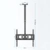 Universal TV Stand tv wall mount Full Motion 360 Rotation Ceiling TV Mount, Fits Most 26-50 Inch LED Screen Display, With Loading 110 Lbs, White (Size : 1m) view 2