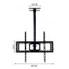 Universal TV Stand TV Ceiling Mount, Adjustable Ceiling TV Wall Mount Tilt Bracket For 32 To 72 Inch Curved Flat Screen, Height Extension Up To 100cm/39.3 Inch view 2