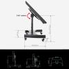 Universal TV Stand Low Height Monitor Cart, 0-90Adjustable Viewing Angle Rolling TV Stand, Mobile TV Cart With Wheel For 32-75 Inch Flat Curved Screen TV (Color : B) view 2