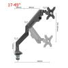 JOuan Universal TV Stand Tv wall mount Adjustable Gas Spring Single Arm Stand, Single Monitor Desk Mount, For 17-49 Inch LCD LED Flat Screen With Weight Capacity 6.6lbs To 29.7lbs (Color : B) view 2