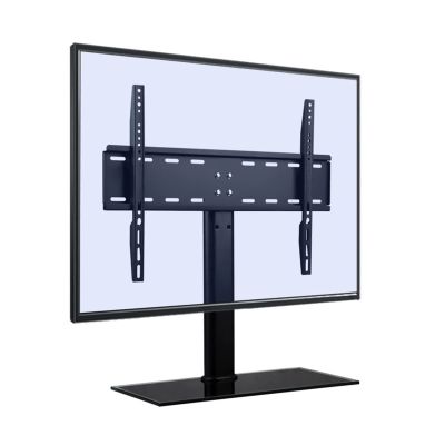 Universal TV Stand Universal TV Stand, Height Adjustable Pedestal TV Mount With Tempered Glass Base, Fits 32-55 Inch TVs, Max VESA 600x400mm