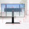 Universal TV Stand Universal TV Stand, Height Adjustable Pedestal TV Mount With Tempered Glass Base, Fits 32-55 Inch TVs, Max VESA 600x400mm view 2