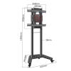 Universal TV Stand Mobile TV Cart For 32-60 Inch TVs, Height Adjustable Rolling TV Stand With Locking Wheels, Max VESA 400x400mm(black) view 2