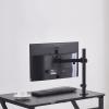 Universal TV Stand Single Monitor Stand, Monitor Desk Stand with Adjustable Height/Tilt/Swivel/Rotate for 13-27 Inch Screens, with Grommet Base view 1
