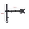 Universal TV Stand Single Monitor Stand, Monitor Desk Stand with Adjustable Height/Tilt/Swivel/Rotate for 13-27 Inch Screens, with Grommet Base view 2