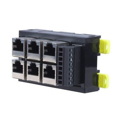 AJOHBM RJ45 Network Port Terminal Block Cable to 8pin 2/3/4/5/6 Hole Hub Switch Serial Signal Converter RS232 RS485 RS422 (Size : 6 Port)