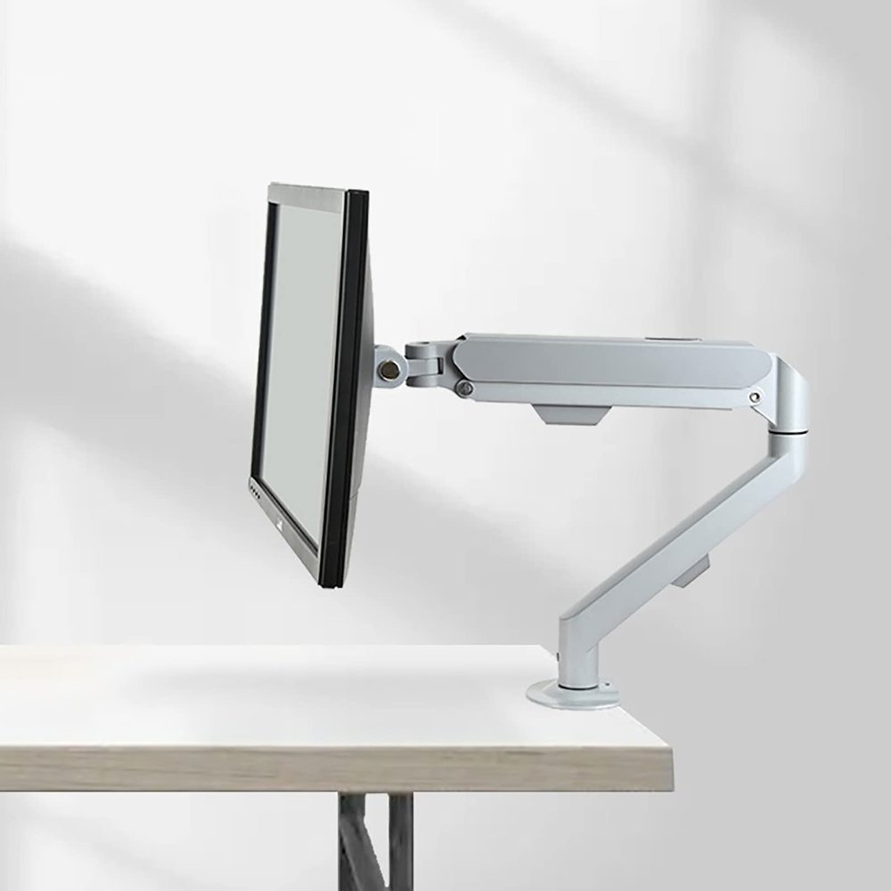 JOuan Universal TV Stand Monitor Mount, Monitor Arm With Clamp And Perforation Base, Heavy Duty Fully Adjustable, Monitor Stand Mount Fits 10-30inch Computer Screens
