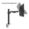 Universal TV Stand Single Monitor Mount, Monitor Desk Mount Height Adjustable For 17-27 Inch Screen, Monitor Stand With Clamp&Grommet Base, Black (Size : 50cm) view 3