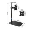 Universal TV Stand Single Monitor Stands Fits 14-32 Inch Screen, Monitor Mount With Height Adjustable, Swivel, Tilt, Rotation, VESA Mount 100 X 100mm, 75 X 75mm view 2