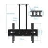 JOuan Universal TV Stand TV Double TV Ceiling Mount, Adjustable Height TV Ceiling Mount Fit Most 40-86 Inch LCD Flat Screen, Fit Flat And Vaulted Ceiling view 2