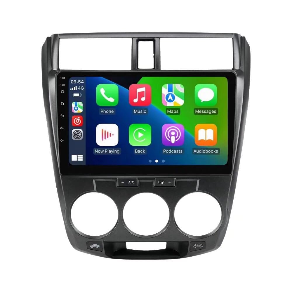 4+32GB 8 Core 10" IPS Touch Screen Android Car Radio for Honda City 2008-2013 Android 13 Upgrade Radio Stereo Dash Kit Built-in Car-Play Android Auto GPS Navi