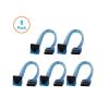 5pcs 10CM SATA 3.0 Harddrive 6Gb/s Serial ATA Data Cable 90 Angled 180 Connector SATA3 SATAIII 6Gbps Hard Drive Disk,SSD Adapter (Color : 90 Degree-Clear, Size : 30CM) view 4