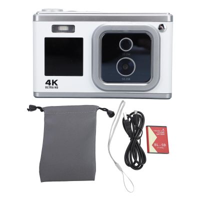 Tyenaza Digital Camera for Teens Students, 4K HD Dual IPS Screen, 50MP 30MP Dual Lens, 16X Digital Zoom, Built in Flash()