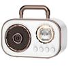 SpringFlora Wireless Bluetooth Speaker, Cute Mini Portable Speaker, Loud Sound,4H Playtime, Mic,TF/SD Card, Aux Line,Water-Proof for iOS Android Smartphone Home Office Gift Ideas White view 1