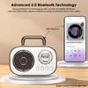 SpringFlora Wireless Bluetooth Speaker, Cute Mini Portable Speaker, Loud Sound,4H Playtime, Mic,TF/SD Card, Aux Line,Water-Proof for iOS Android Smartphone Home Office Gift Ideas White view 3