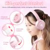ADOOPE Kids Headphones with Cord-3.5mm Jack 85/94dB Safe Volume Control Built-in Microphone On-Ear Headphones for Kids/Teens/Girls/School/Travel/3.5mm Devices(Pink) view 3