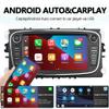 2 Din Android Car Stereo Wireless CarPlay Android Auto 7" Car Radio Multimedia Player with RDS FM Mirror Link GPS Navigation Compatible for Ford Focus S-Max Galaxy C-Max Black view 2
