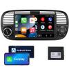7" Android Car Stereo Multimedia Player Compatible for Fiat 500 2007-2014 with Wireless Android Auto Carplay GPS Sat Nav WiFi BT USB SWC RCA FM RDS Mirror Link Black view 1