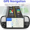 7" Android Car Stereo Multimedia Player Compatible for Fiat 500 2007-2014 with Wireless Android Auto Carplay GPS Sat Nav WiFi BT USB SWC RCA FM RDS Mirror Link Black view 4