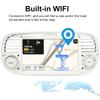7" Android Wireless Android Auto Car Stereo Multimedia Player Compatible for Fiat 500 2007-2014 with 12LED Rear View Camera Wireless Carplay Mirror Link GPS WiFi BT FM RDS USB SWC RCA White view 3