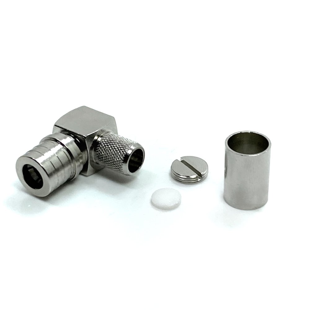 WORLDPEAK Coaxial Elbow QMA Type Male Plug Right Angle for LMR300 5D-FB Coaxial Cable