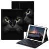 BPQOJB Case for All-New Fire HD 10 Tablet & Fire HD 10 Plus (11th Generation, 2021 Release) 10.1" with Detachable Wireless Keyboard & Adjustable Stand Protect Tablet Case - Black Cat view 1