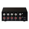 Hlsicnalm 1 in 4 Out Stereo Signal Source Splitter Audio Frequency Signal Distribute Device Non Consumption Output RCA Interface, Black, 500253868 view 1