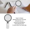 Glomora 30X Handheld Large Magnifying Glass with 12 LED Lights - Illuminated Lighted Magnifier for Seniors with Macular Degeneration, Reading, Coins, Jewelry view 4