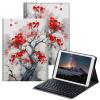 BPQOJB Case for All-New Fire HD 10 Tablet & Fire HD 10 Plus (11th Generation, 2021 Release) 10.1" with Detachable Wireless Keyboard & Adjustable Stand Protect Tablet Case - Ink Painting Tree view 1