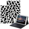 BPQOJB Case for All-New Fire HD 10 Tablet & Fire HD 10 Plus (11th Generation, 2021 Release) 10.1" with Detachable Wireless Keyboard & Adjustable Stand Protect Tablet Case - Cow Pattern view 1
