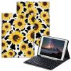 for iPad (A16) 11th Generation Case 11 inch 2025 for iPad 10th Generation Case 10.9 inch 2022 with Detachable Wireless Keyboard & Adjustable Stand Protect Tablet Cover - Sunflower Cow Print view 1