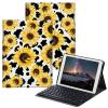 BPQOJB Case for Fire HD 8 & Fire HD 8 Plus Tablet (12th/10th Generation,2022/2020 Release) 8" with Detachable Wireless Keyboard & Adjustable Stand Protect Tablet Case - Sunflower Cow Print view 1