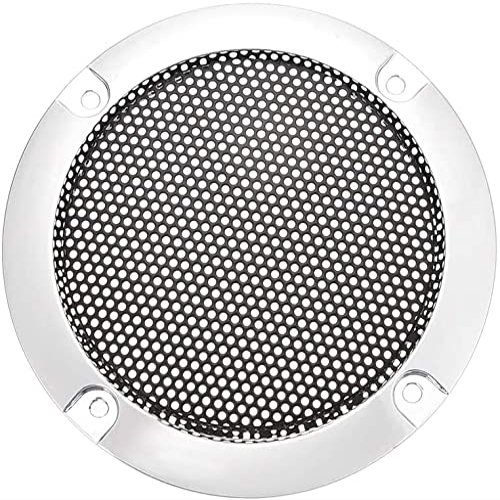 XYWHPGV Speaker Grill Cover 3 Inch 95mm Mesh Decorative Circle Subwoofer Guard Protector Black and Silver(5f31b 247f3 2056a dfc70 c0783 bba0d