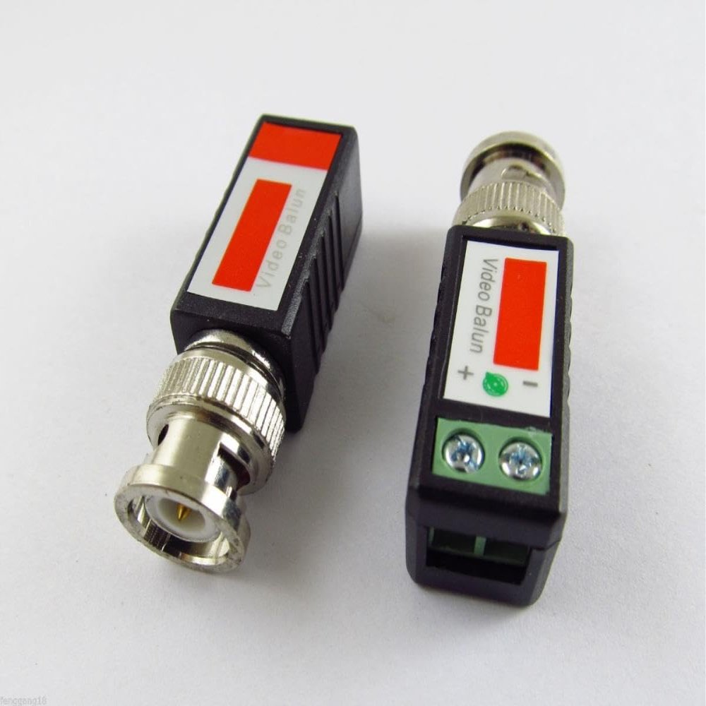 YTHYTHYTH for 5Pair Coax CAT5 Camera CCTV Passive Video Balun to UTP Transceiver Connector